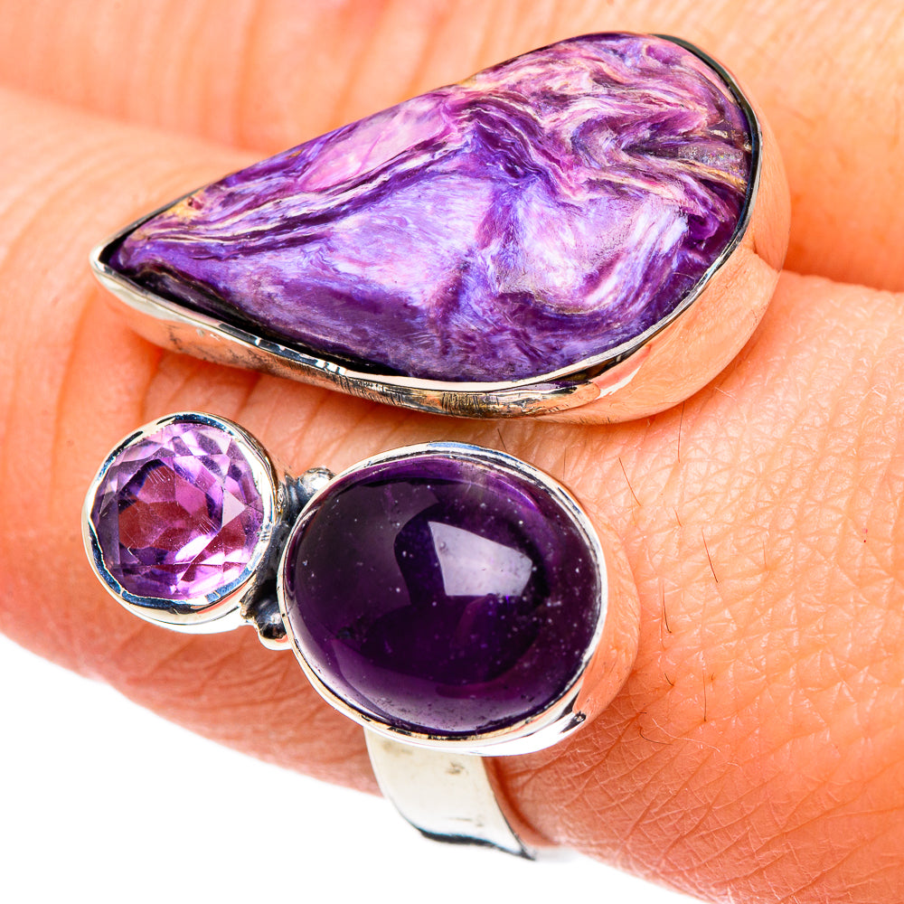 Charoite Rings handcrafted by Ana Silver Co - RING95384