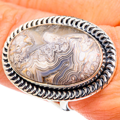 Laguna Lace Agate Rings handcrafted by Ana Silver Co - RING95390