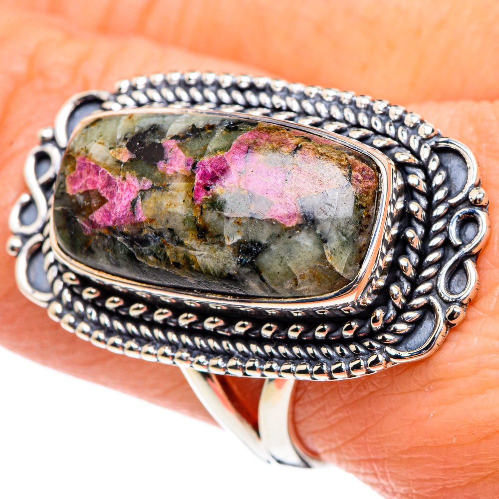 Russian Eudialyte Rings handcrafted by Ana Silver Co - RING95396