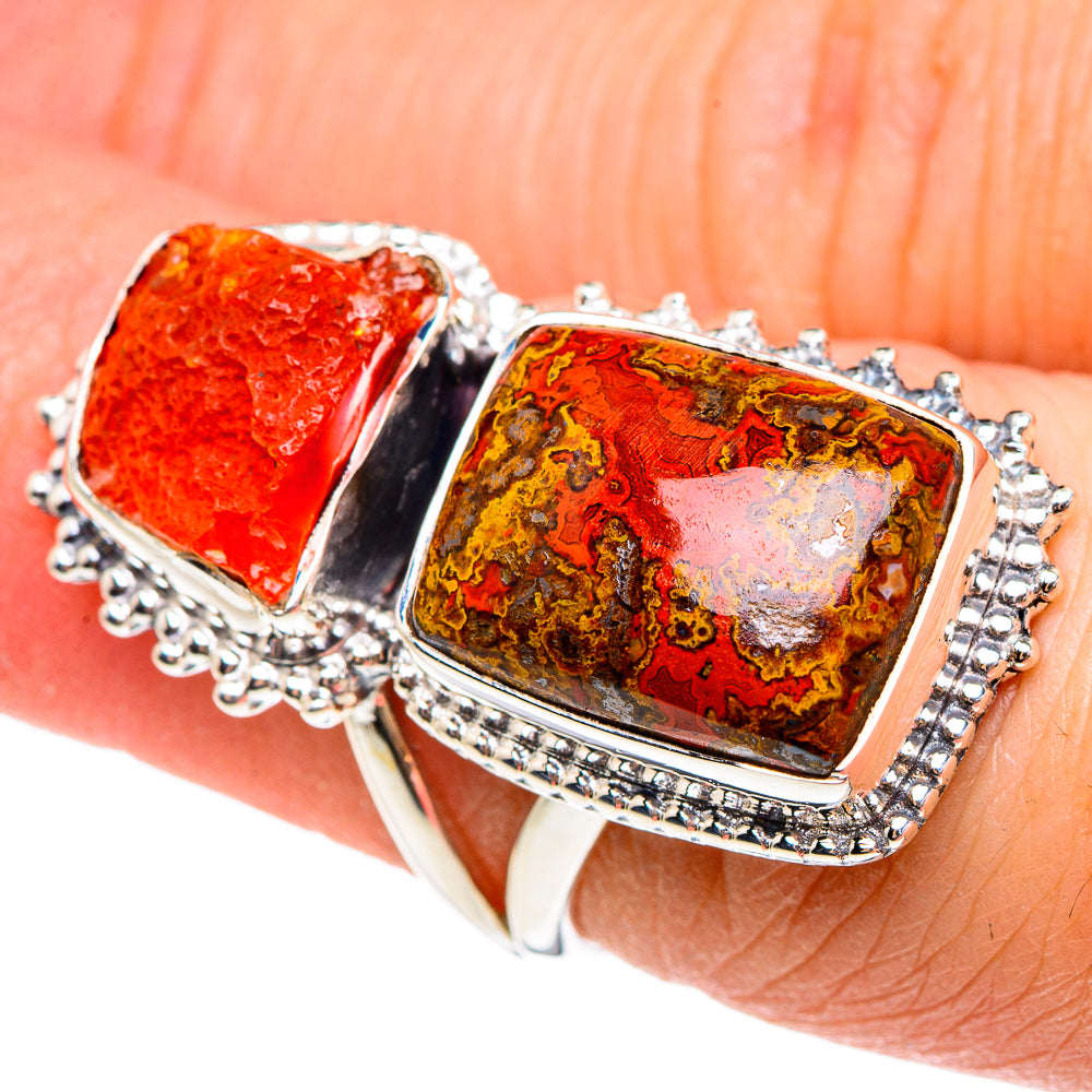 Morocco Agate Rings handcrafted by Ana Silver Co - RING95397
