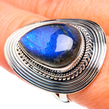 Labradorite Rings handcrafted by Ana Silver Co - RING95404