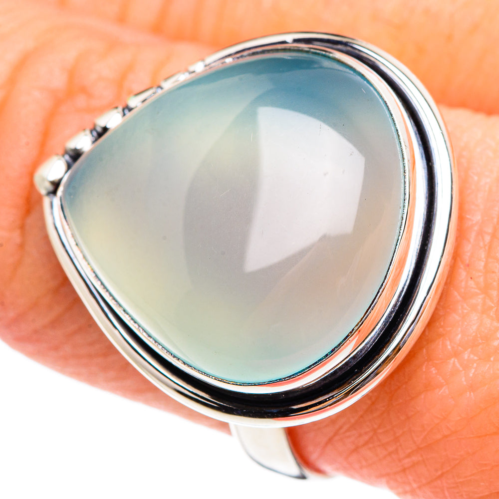 Aqua Chalcedony Rings handcrafted by Ana Silver Co - RING95406