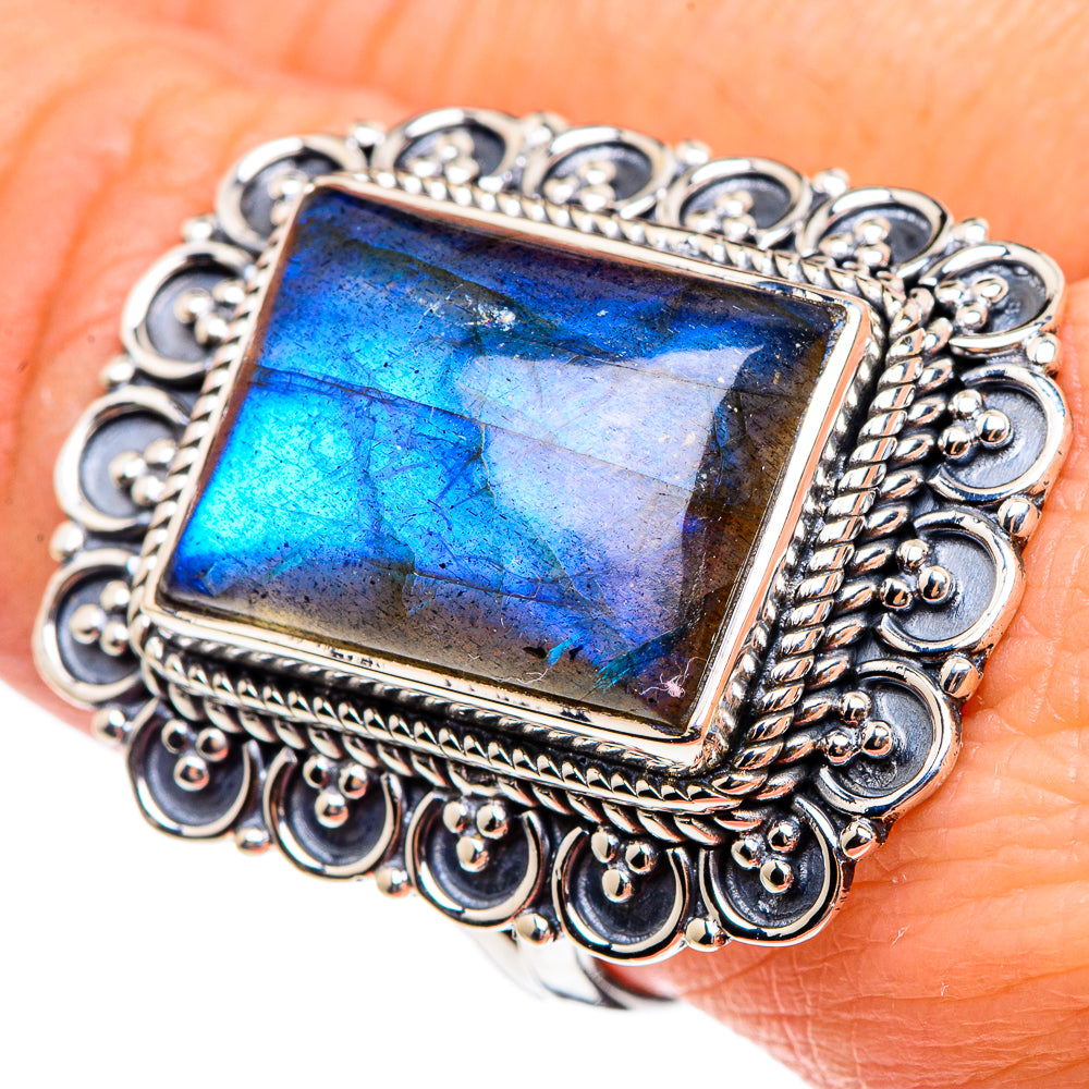 Labradorite Rings handcrafted by Ana Silver Co - RING95408