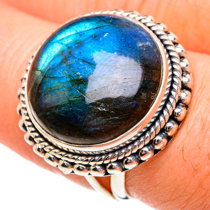 Labradorite Rings handcrafted by Ana Silver Co - RING95413