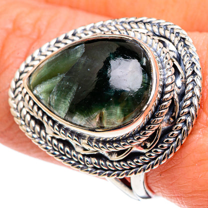 Seraphinite Rings handcrafted by Ana Silver Co - RING95418