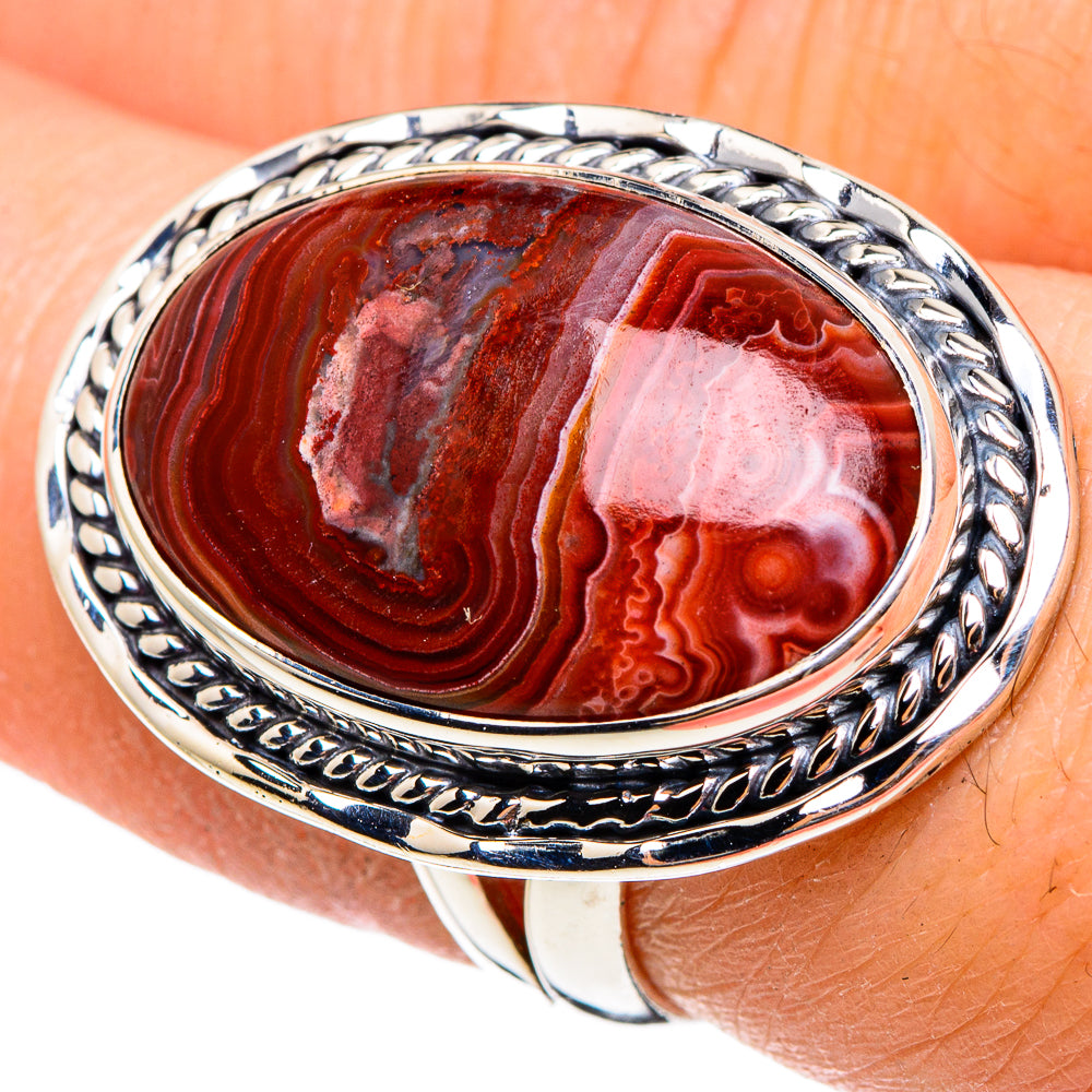 Crazy Lace Agate Rings handcrafted by Ana Silver Co - RING95429