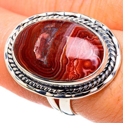 Crazy Lace Agate Rings handcrafted by Ana Silver Co - RING95429