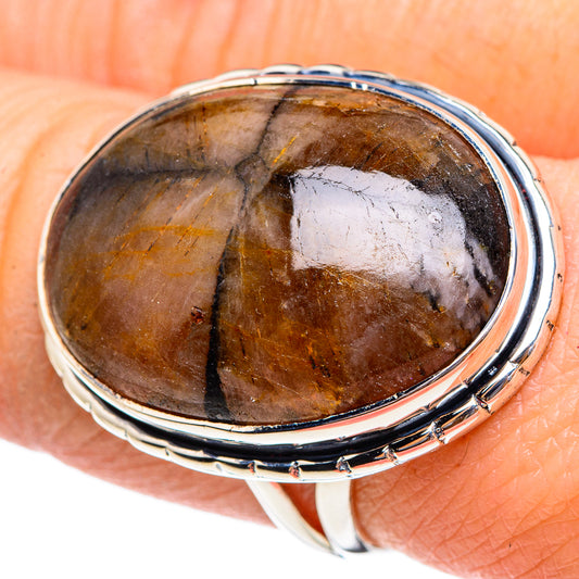 Chiastolite Rings handcrafted by Ana Silver Co - RING95432
