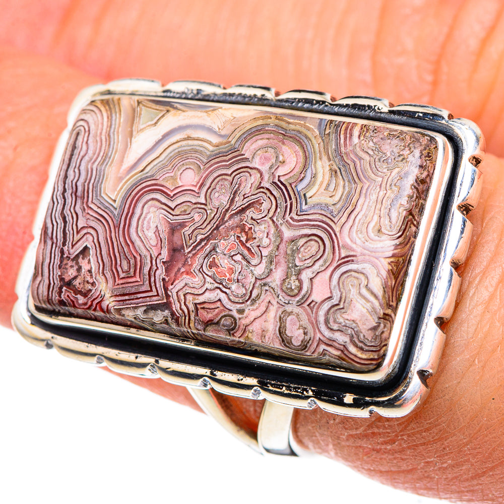 Crazy Lace Agate Rings handcrafted by Ana Silver Co - RING95436