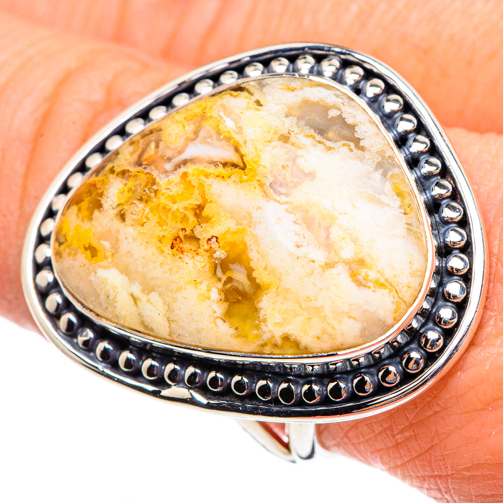 Plume Agate Rings handcrafted by Ana Silver Co - RING95440