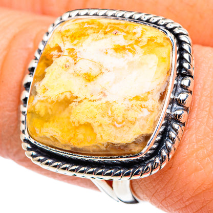 Plume Agate Rings handcrafted by Ana Silver Co - RING95443