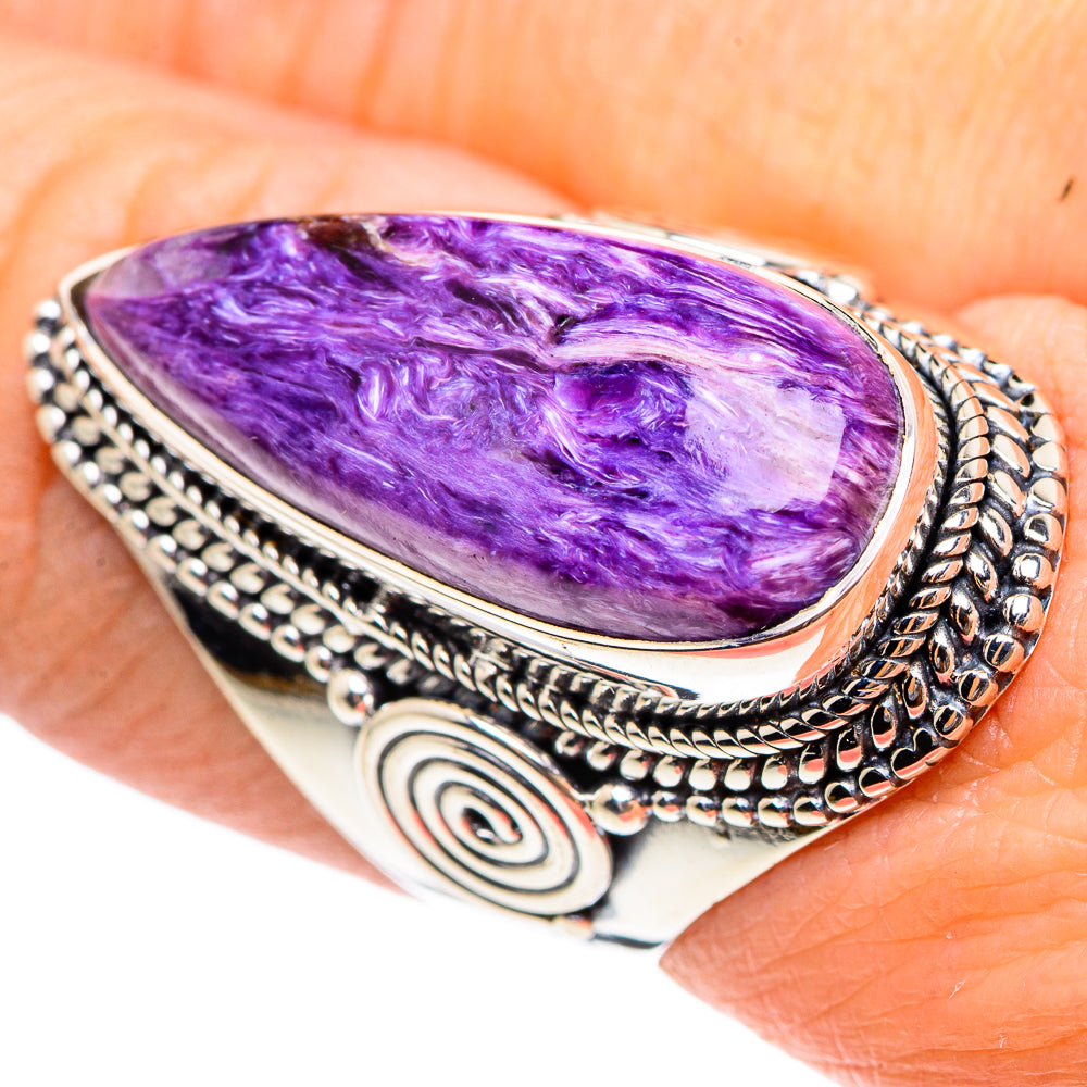 Charoite Rings handcrafted by Ana Silver Co - RING95447