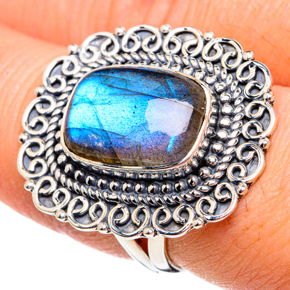 Labradorite Rings handcrafted by Ana Silver Co - RING95460