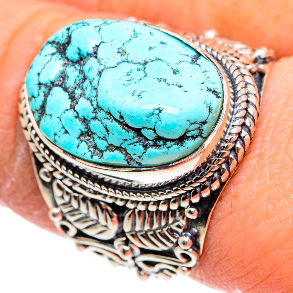 Tibetan Turquoise Rings handcrafted by Ana Silver Co - RING95461