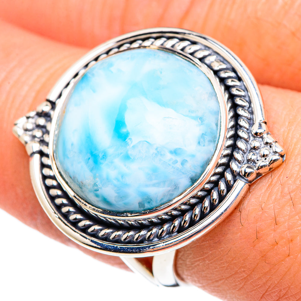 Larimar Rings handcrafted by Ana Silver Co - RING95463