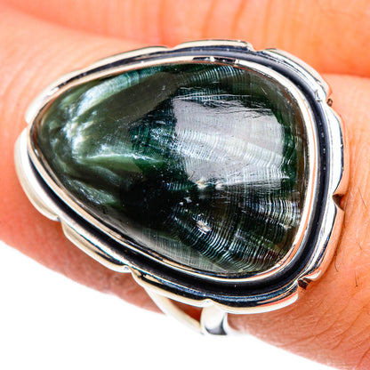 Seraphinite Rings handcrafted by Ana Silver Co - RING95466