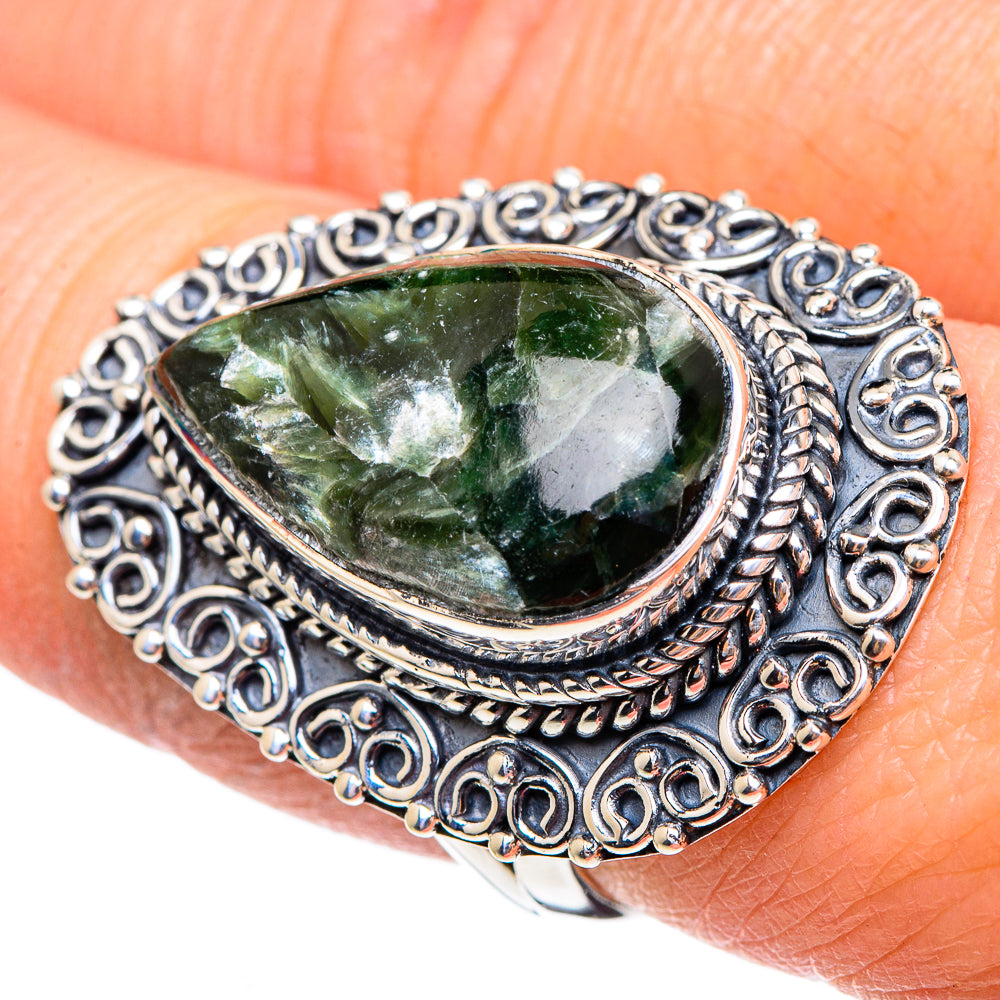 Seraphinite Rings handcrafted by Ana Silver Co - RING95469