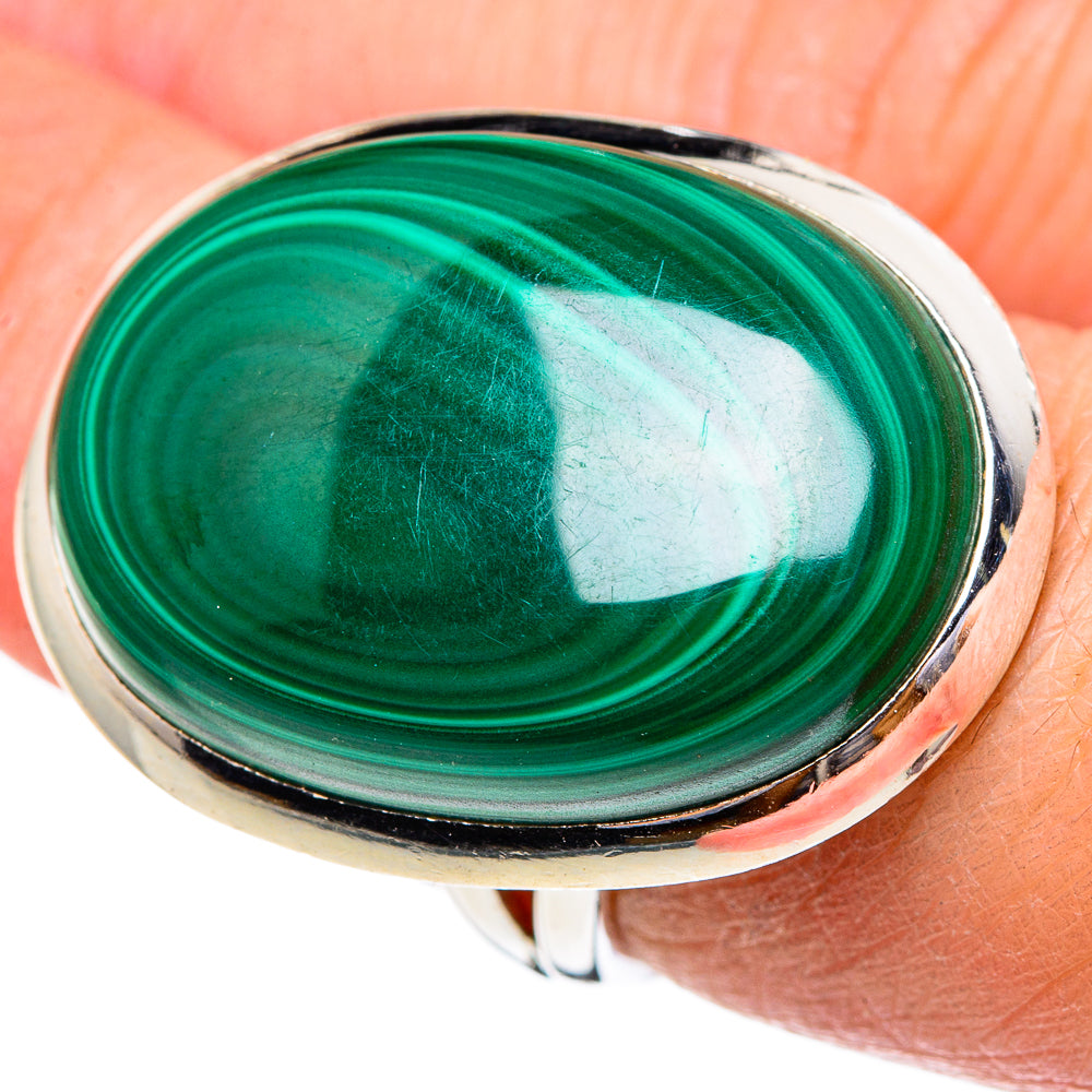 Malachite Rings handcrafted by Ana Silver Co - RING95472