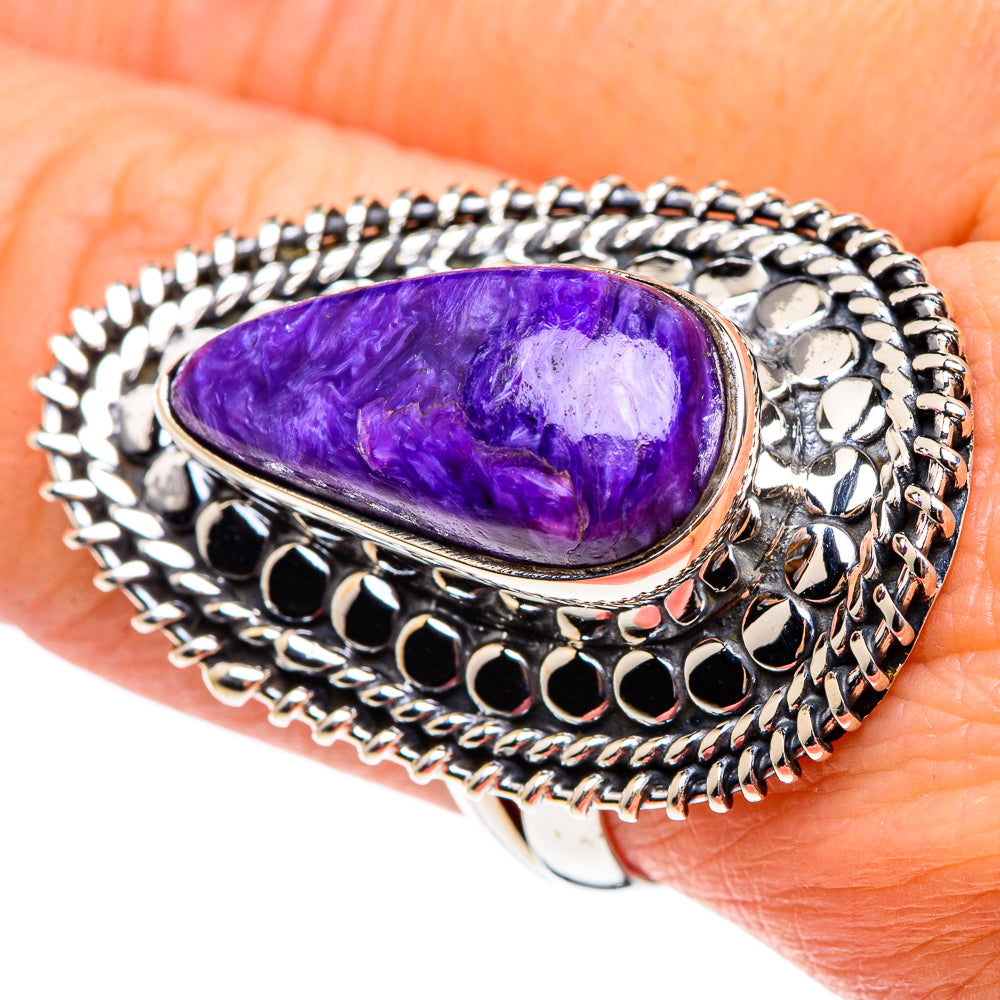 Charoite Rings handcrafted by Ana Silver Co - RING95488