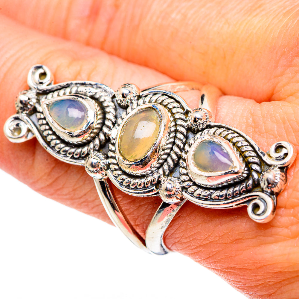 Ethiopian Opal Rings handcrafted by Ana Silver Co - RING95495