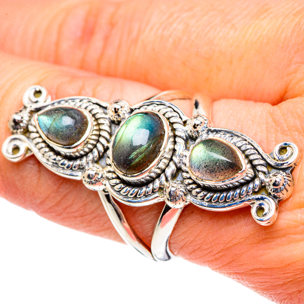 Labradorite Rings handcrafted by Ana Silver Co - RING95500
