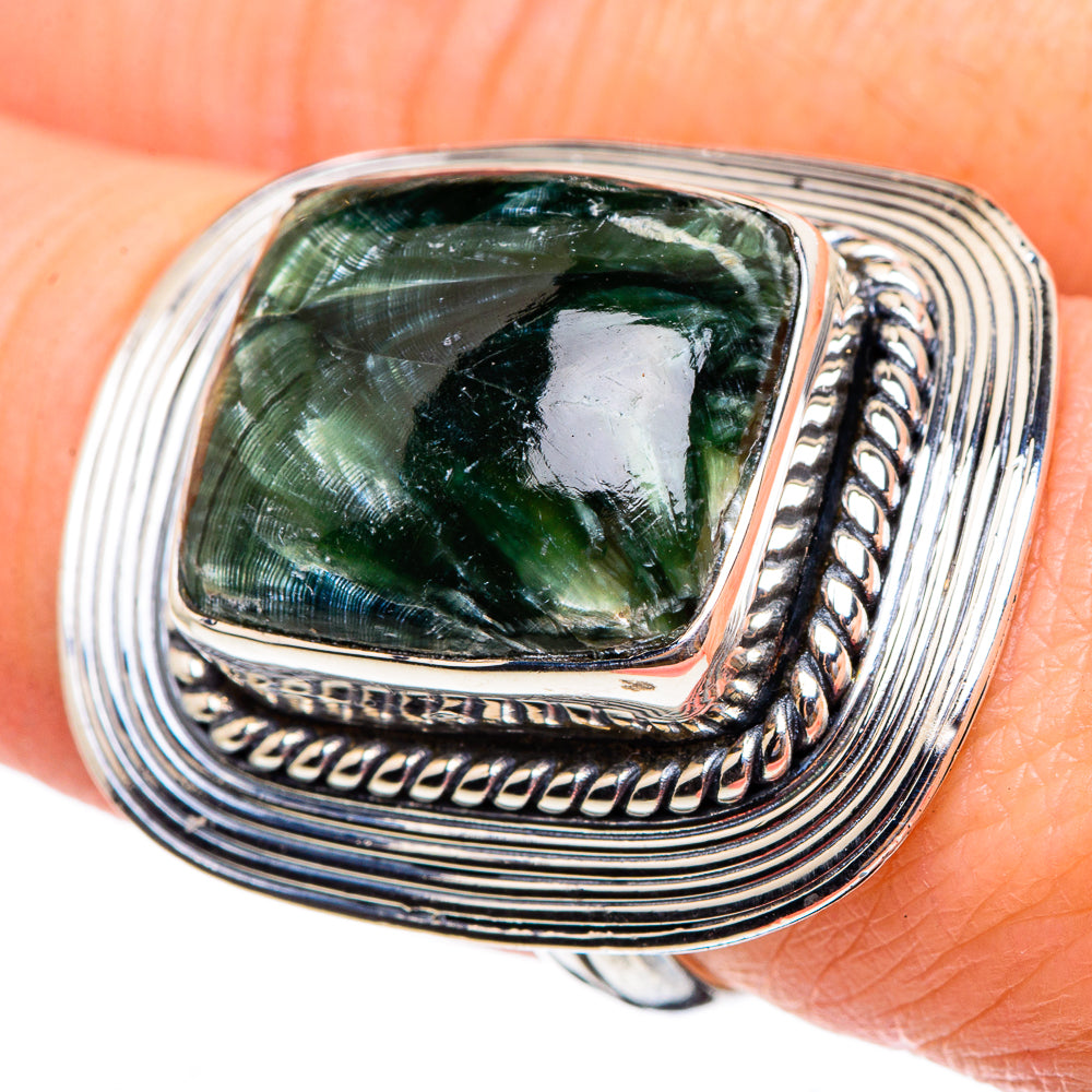 Seraphinite Rings handcrafted by Ana Silver Co - RING95501