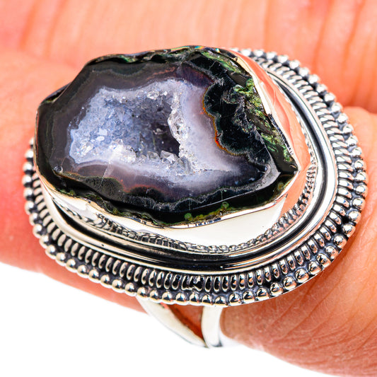 Coconut Geode Druzy Rings handcrafted by Ana Silver Co - RING95504