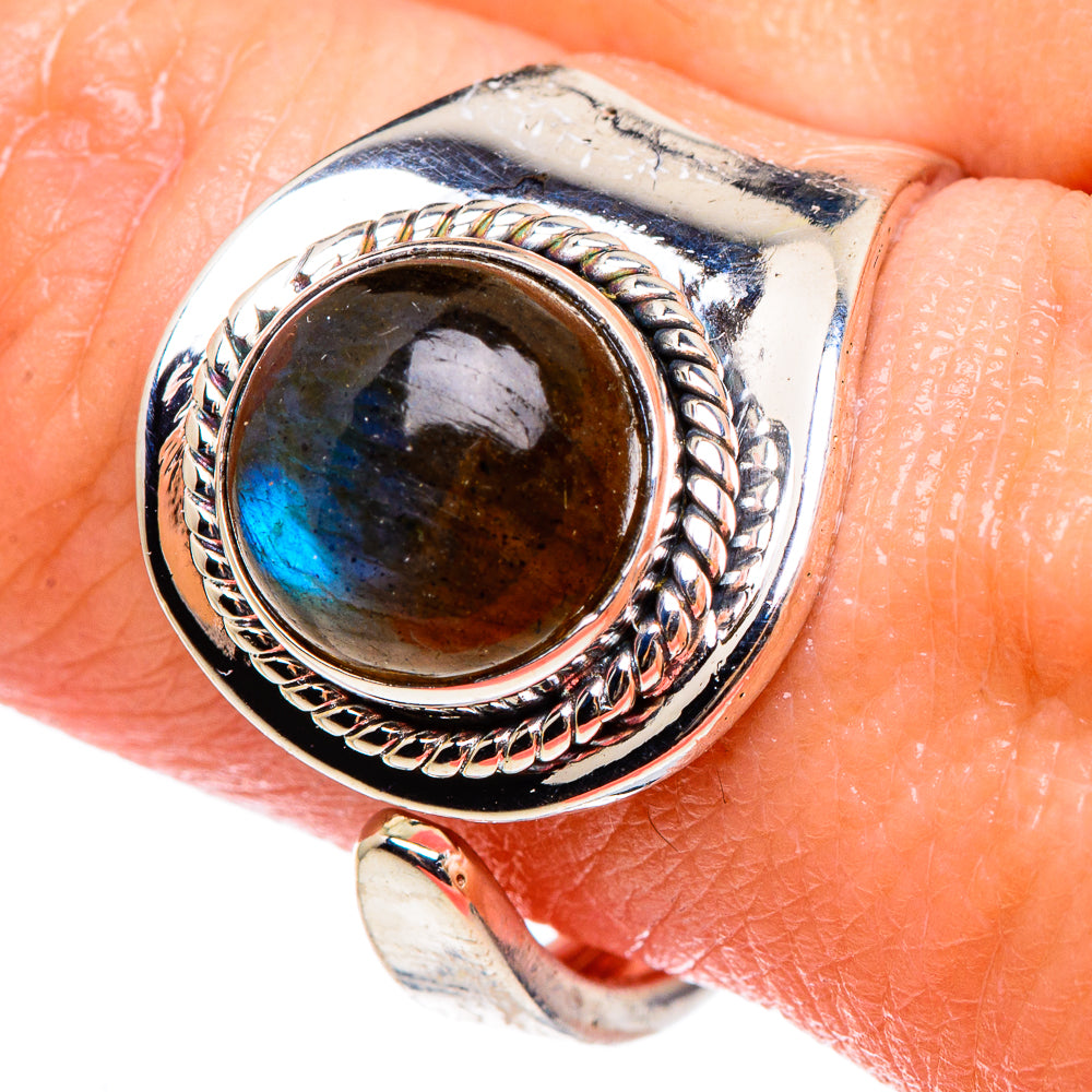 Labradorite Rings handcrafted by Ana Silver Co - RING95506