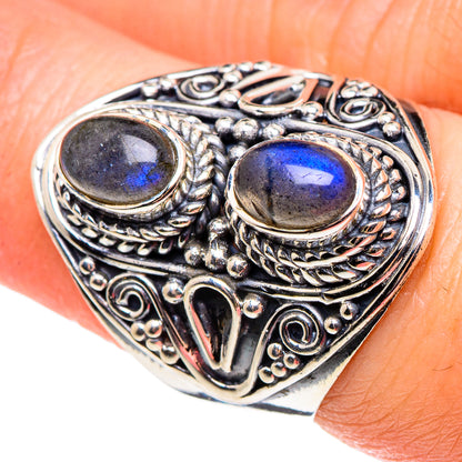Labradorite Rings handcrafted by Ana Silver Co - RING95508
