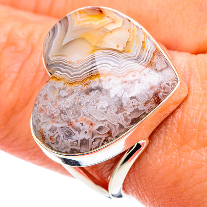 Laguna Lace Agate Rings handcrafted by Ana Silver Co - RING95512