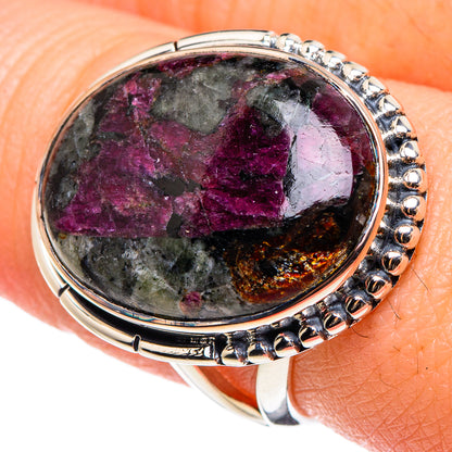 Russian Eudialyte Rings handcrafted by Ana Silver Co - RING95518