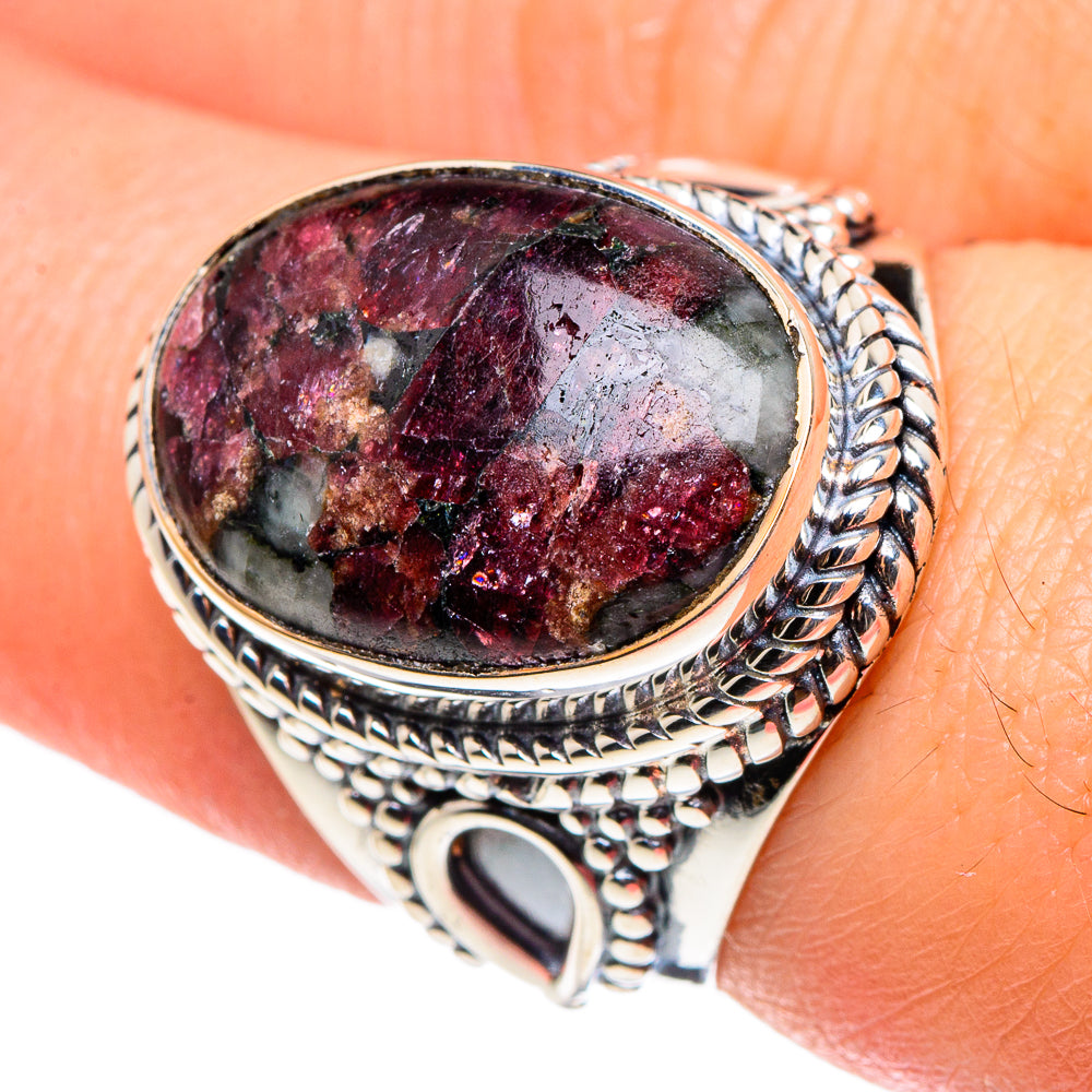 Russian Eudialyte Rings handcrafted by Ana Silver Co - RING95519