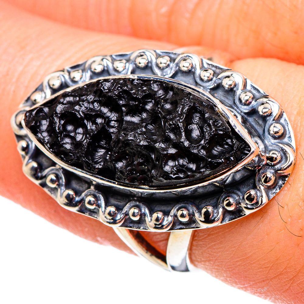 Tektite Rings handcrafted by Ana Silver Co - RING95523