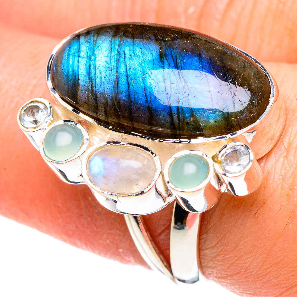 Labradorite Rings handcrafted by Ana Silver Co - RING95532