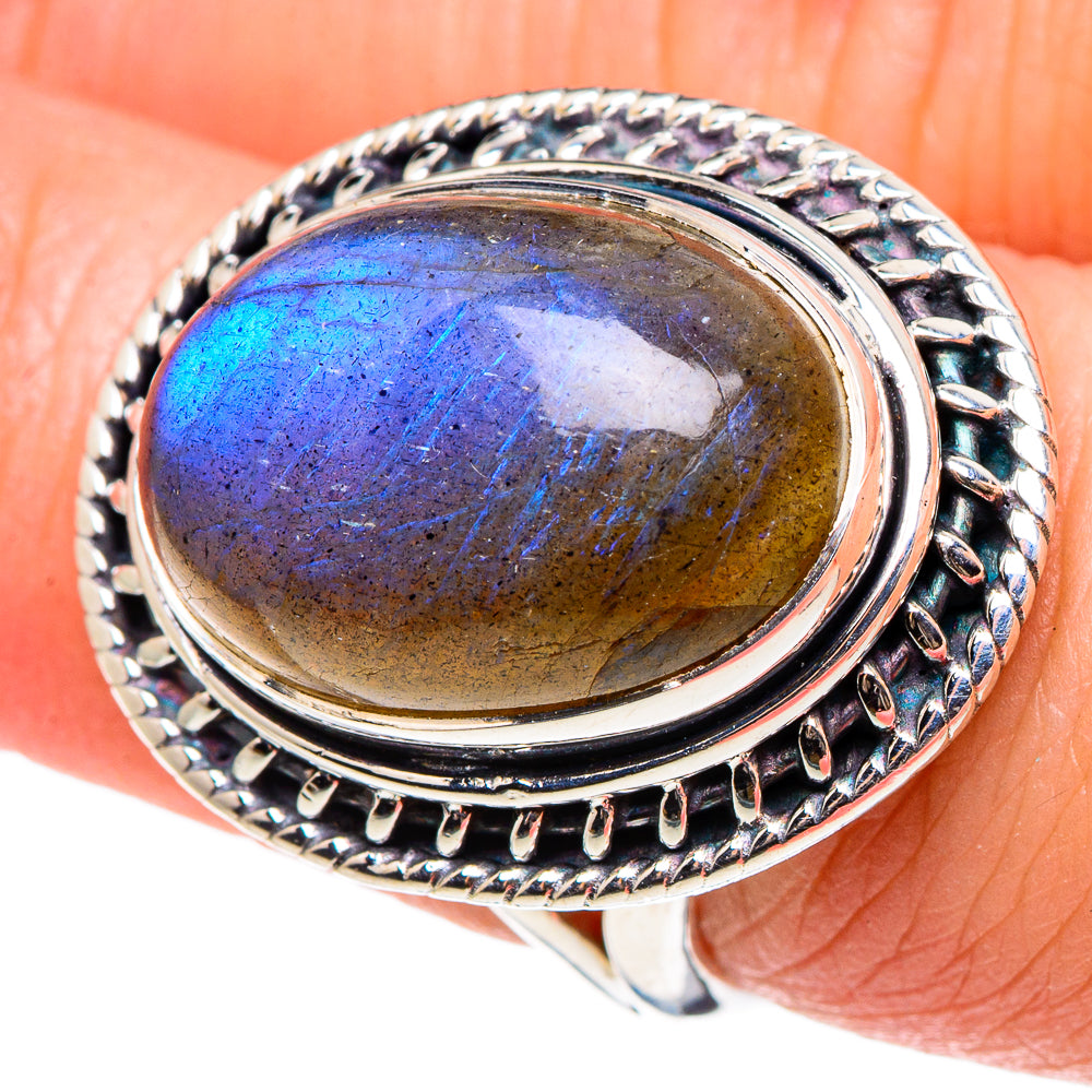 Labradorite Rings handcrafted by Ana Silver Co - RING95533