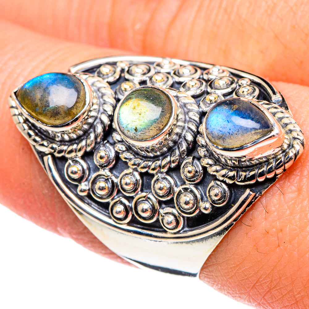 Labradorite Rings handcrafted by Ana Silver Co - RING95534