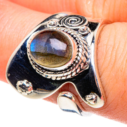 Labradorite Rings handcrafted by Ana Silver Co - RING95536