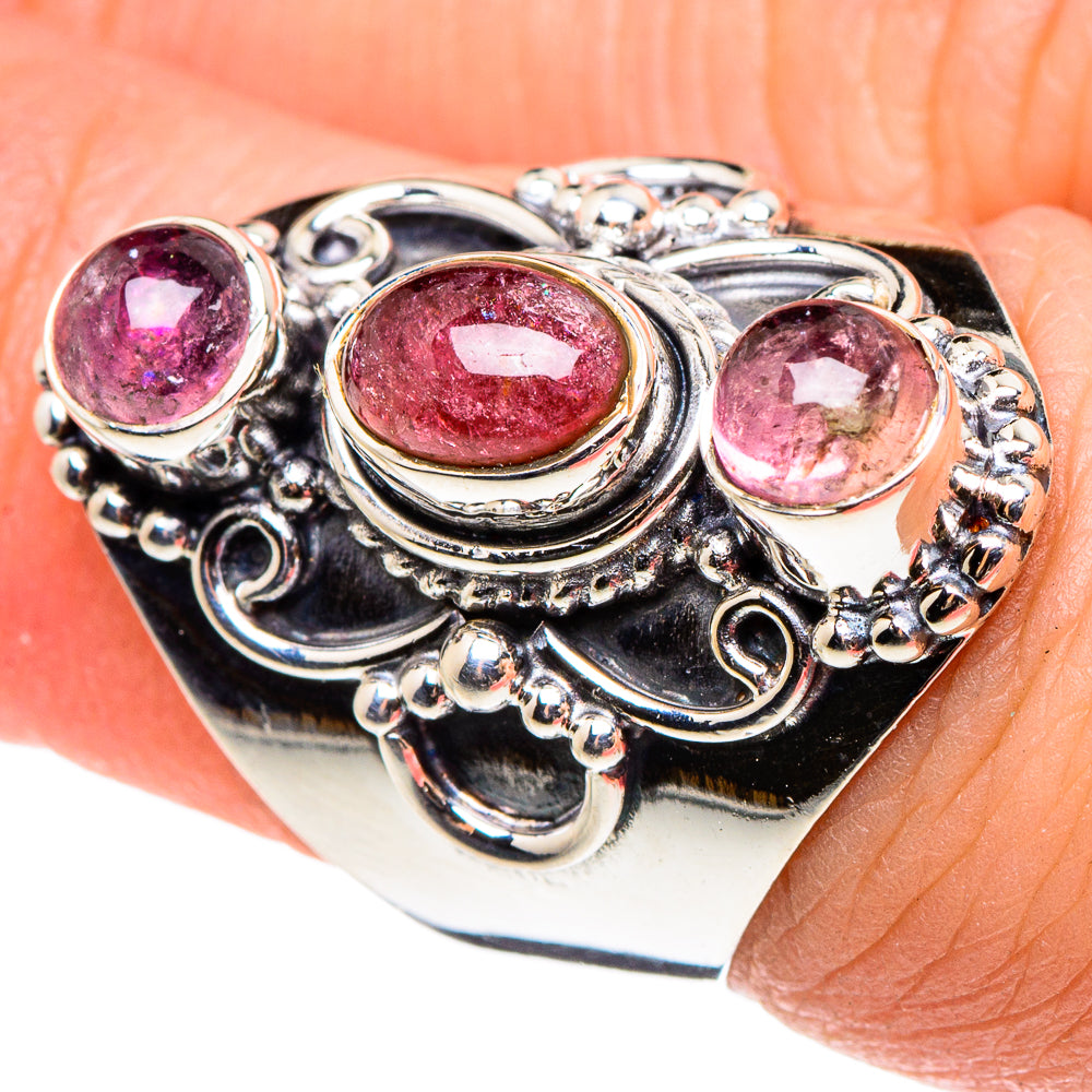 Pink Tourmaline Rings handcrafted by Ana Silver Co - RING95544