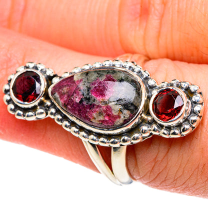 Russian Eudialyte Rings handcrafted by Ana Silver Co - RING95545