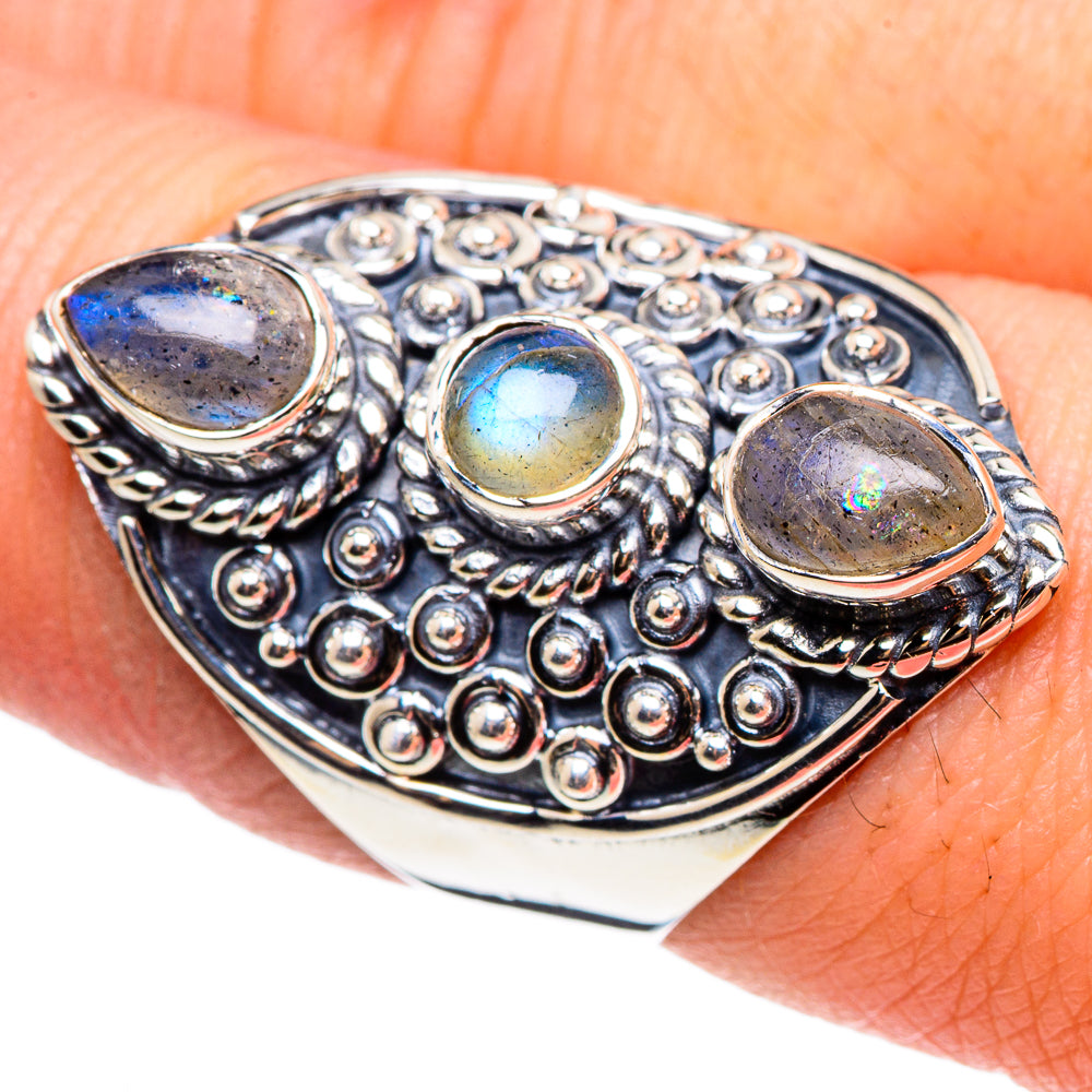 Labradorite Rings handcrafted by Ana Silver Co - RING95555