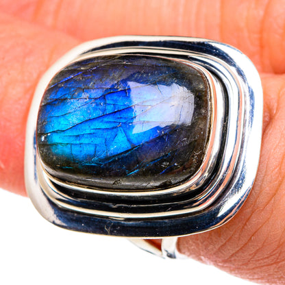 Labradorite Rings handcrafted by Ana Silver Co - RING95559