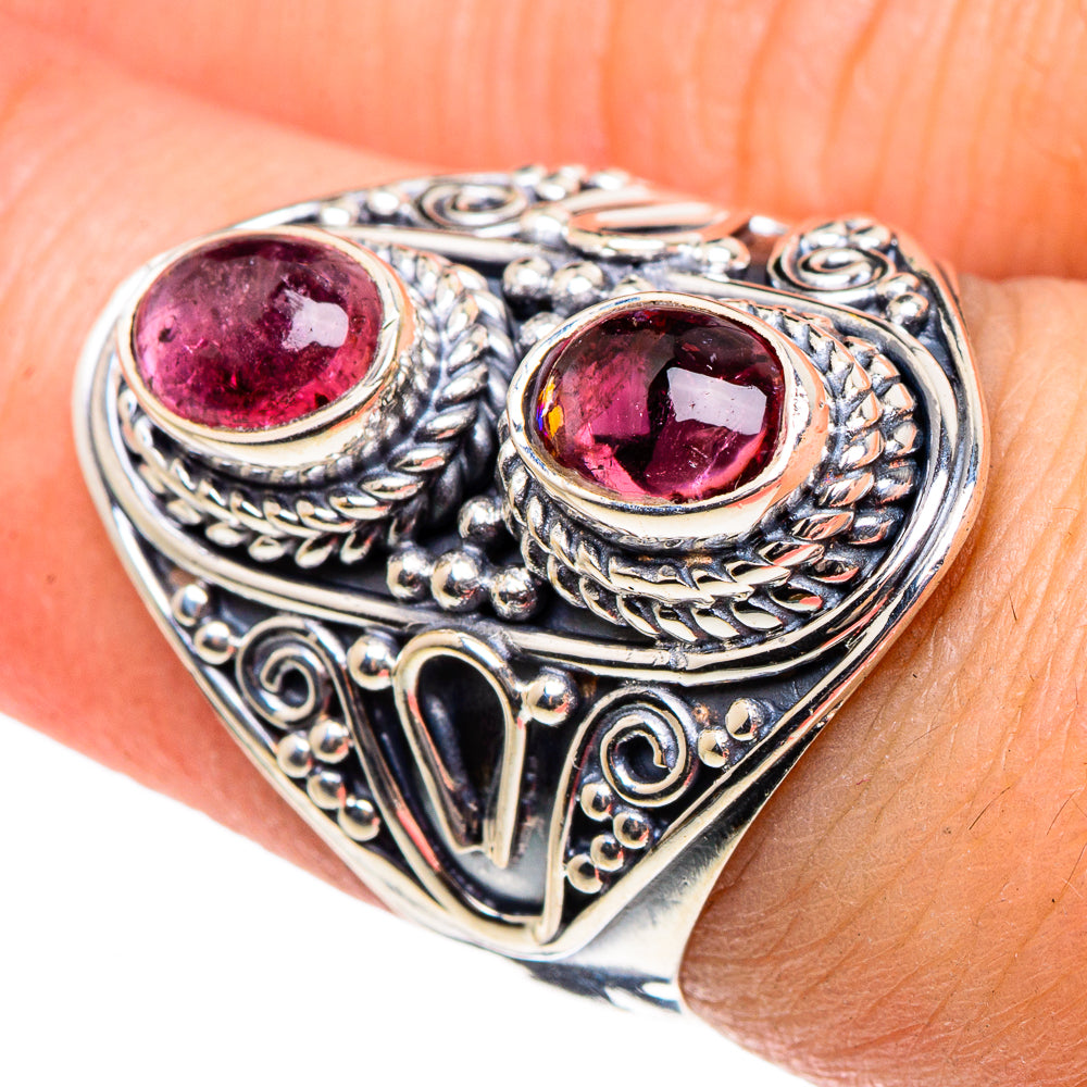 Pink Tourmaline Rings handcrafted by Ana Silver Co - RING95567
