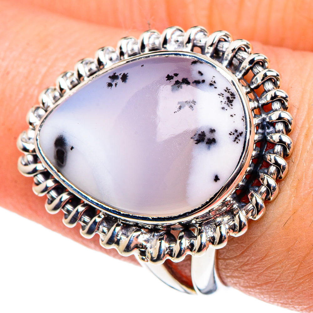 Dendritic Opal Rings handcrafted by Ana Silver Co - RING95572