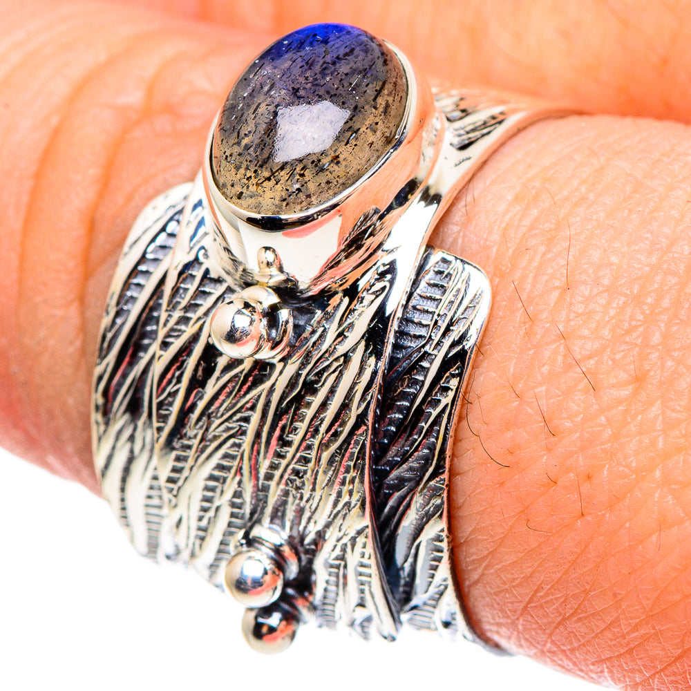 Labradorite Rings handcrafted by Ana Silver Co - RING95580