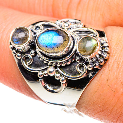 Labradorite Rings handcrafted by Ana Silver Co - RING95581