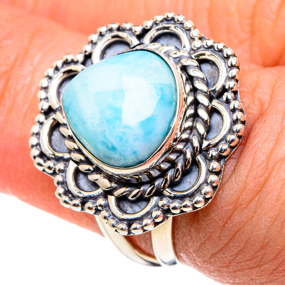 Larimar Rings handcrafted by Ana Silver Co - RING95582