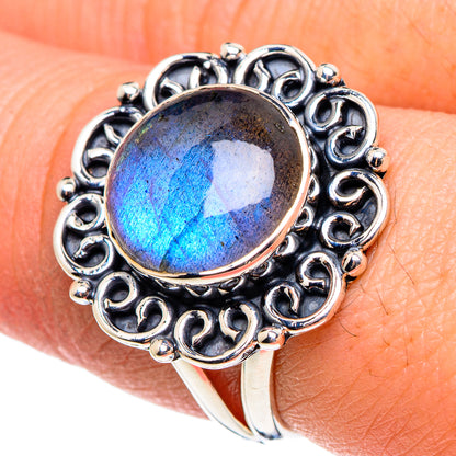 Labradorite Rings handcrafted by Ana Silver Co - RING95583