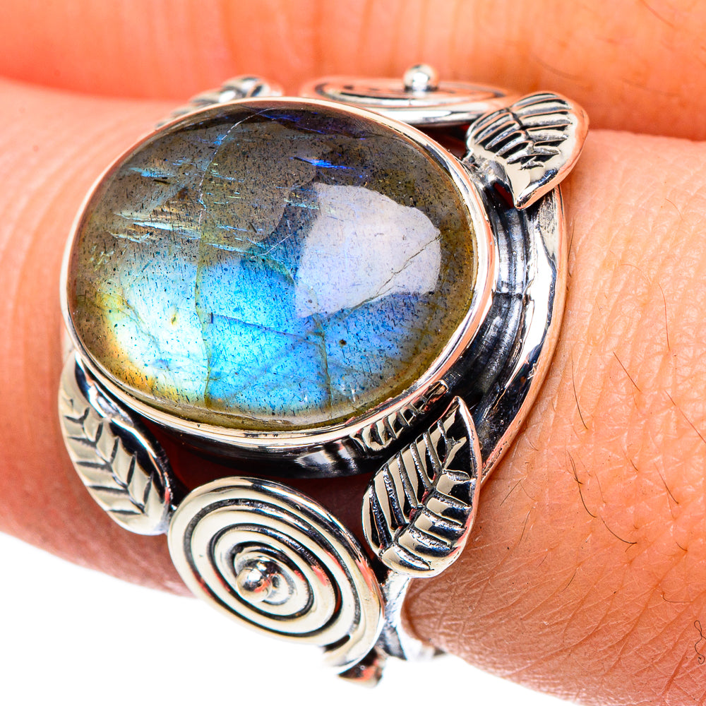 Labradorite Rings handcrafted by Ana Silver Co - RING95597