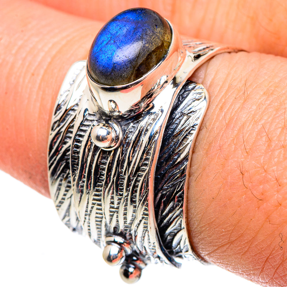 Labradorite Rings handcrafted by Ana Silver Co - RING95598
