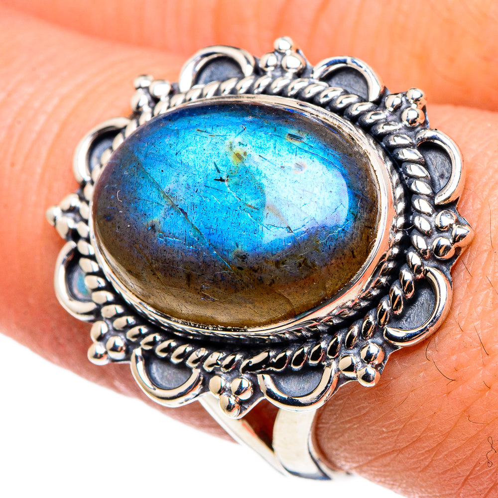 Labradorite Rings handcrafted by Ana Silver Co - RING95600